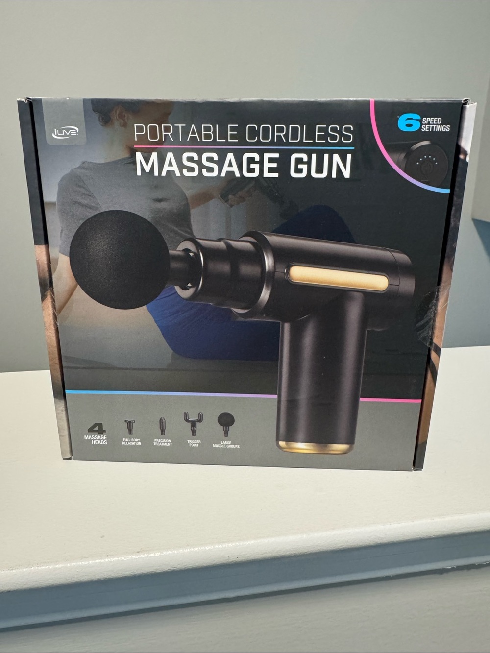 Portable Cordless Massage Gun - Black